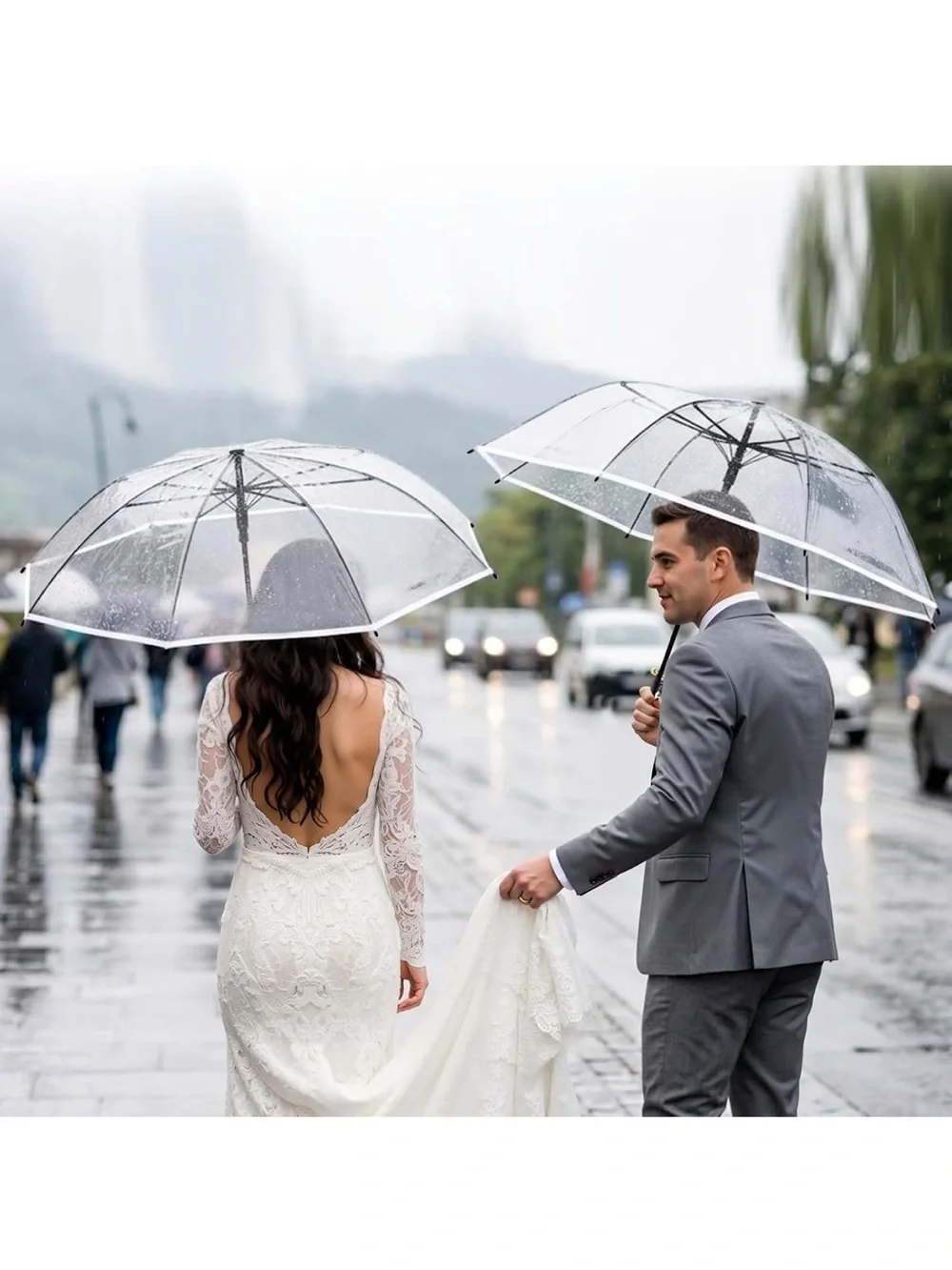 12 pcs clear umbrellas bulk new